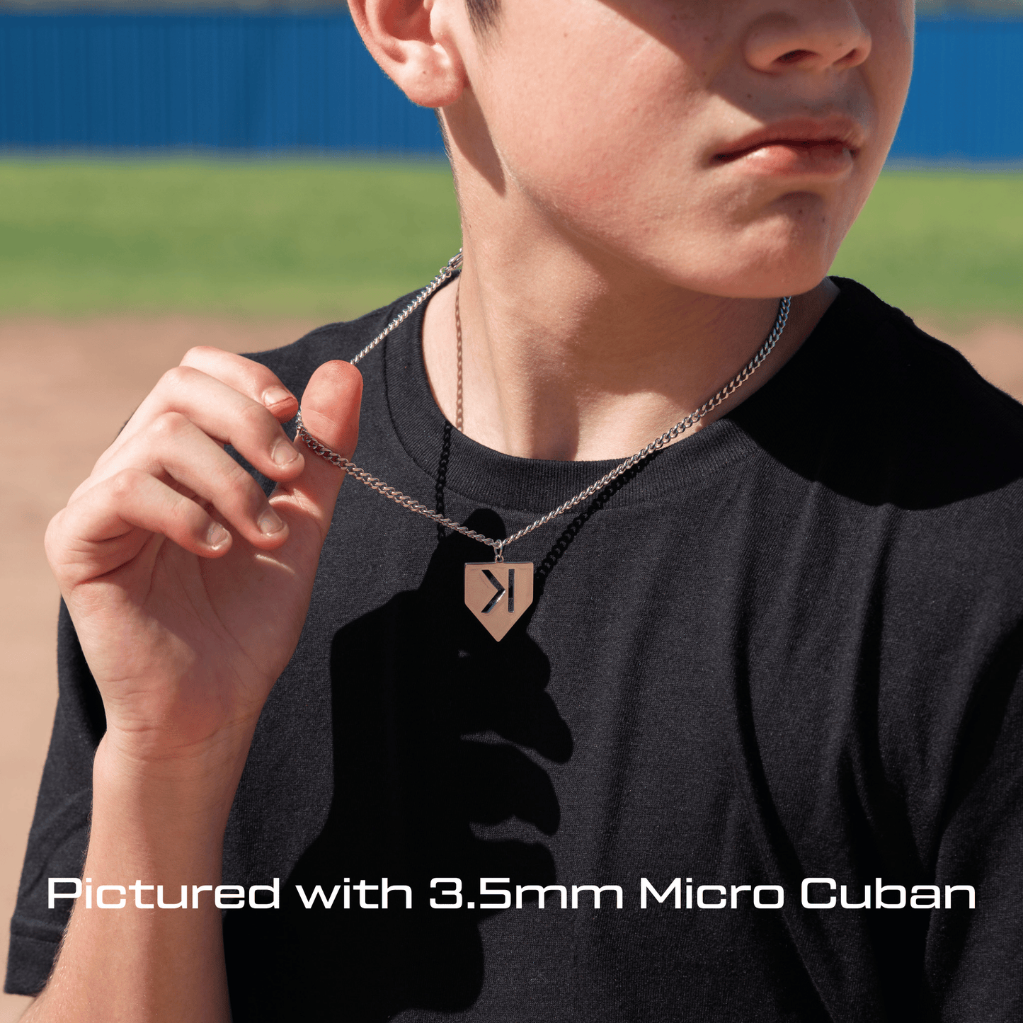 Baseball Pitchers Strikeout Backwards K Necklace