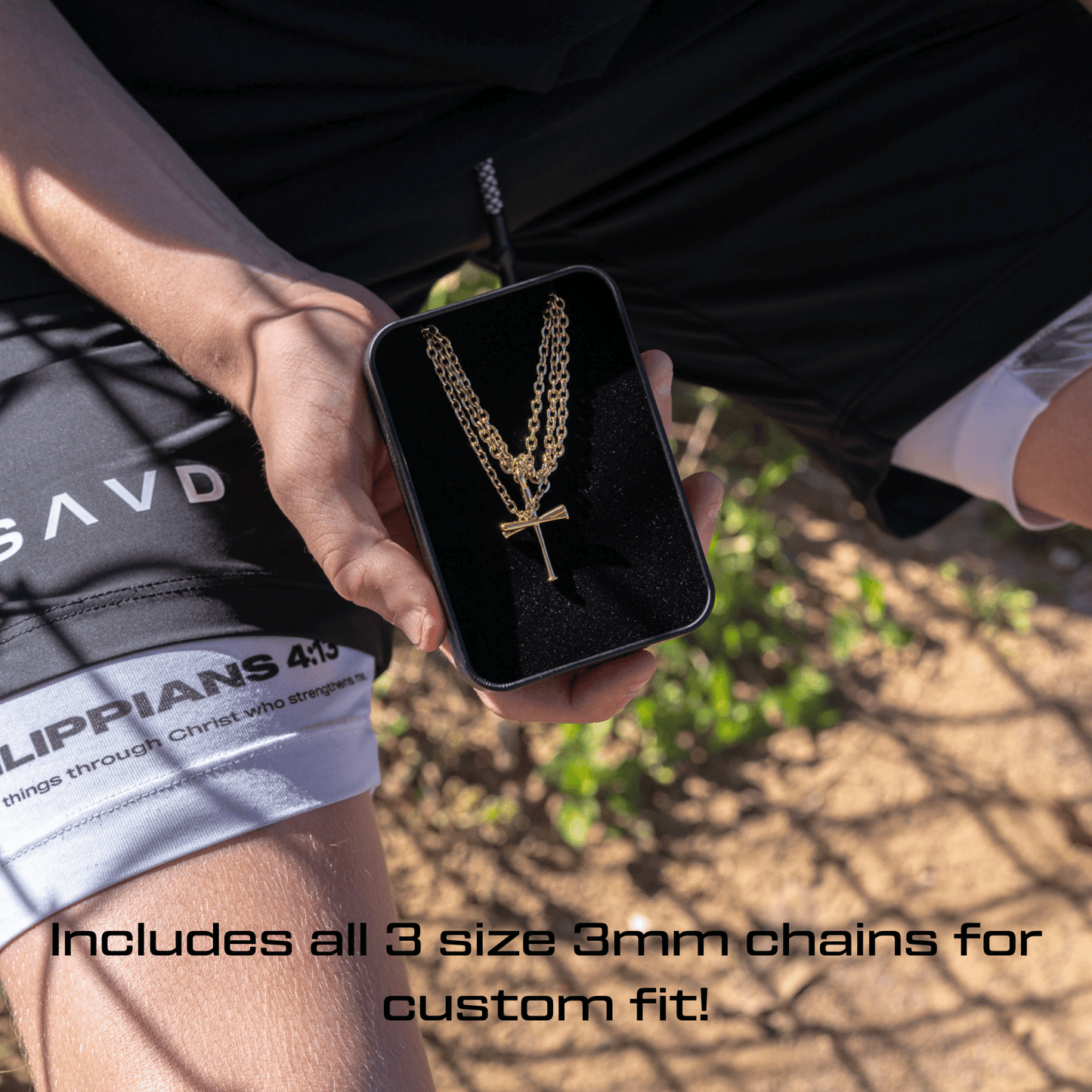 Baseball Bat Cross Necklace (Youth)