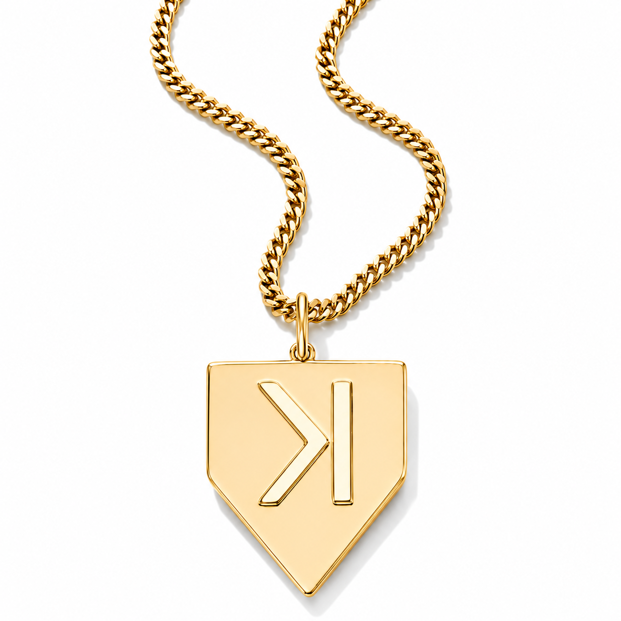 Baseball Pitchers Strikeout Backwards K Necklace