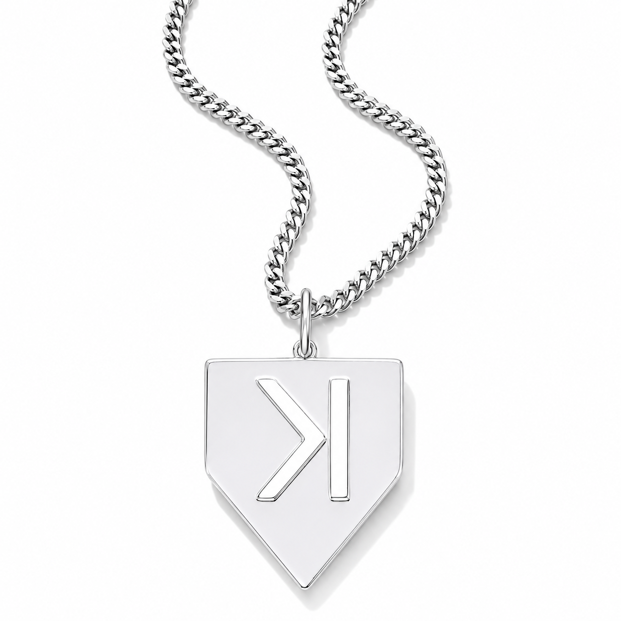 Baseball Pitchers Strikeout Backwards K Necklace