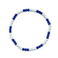 Polar Ice Iced Out Baseball Bead Necklace | White & Blue
