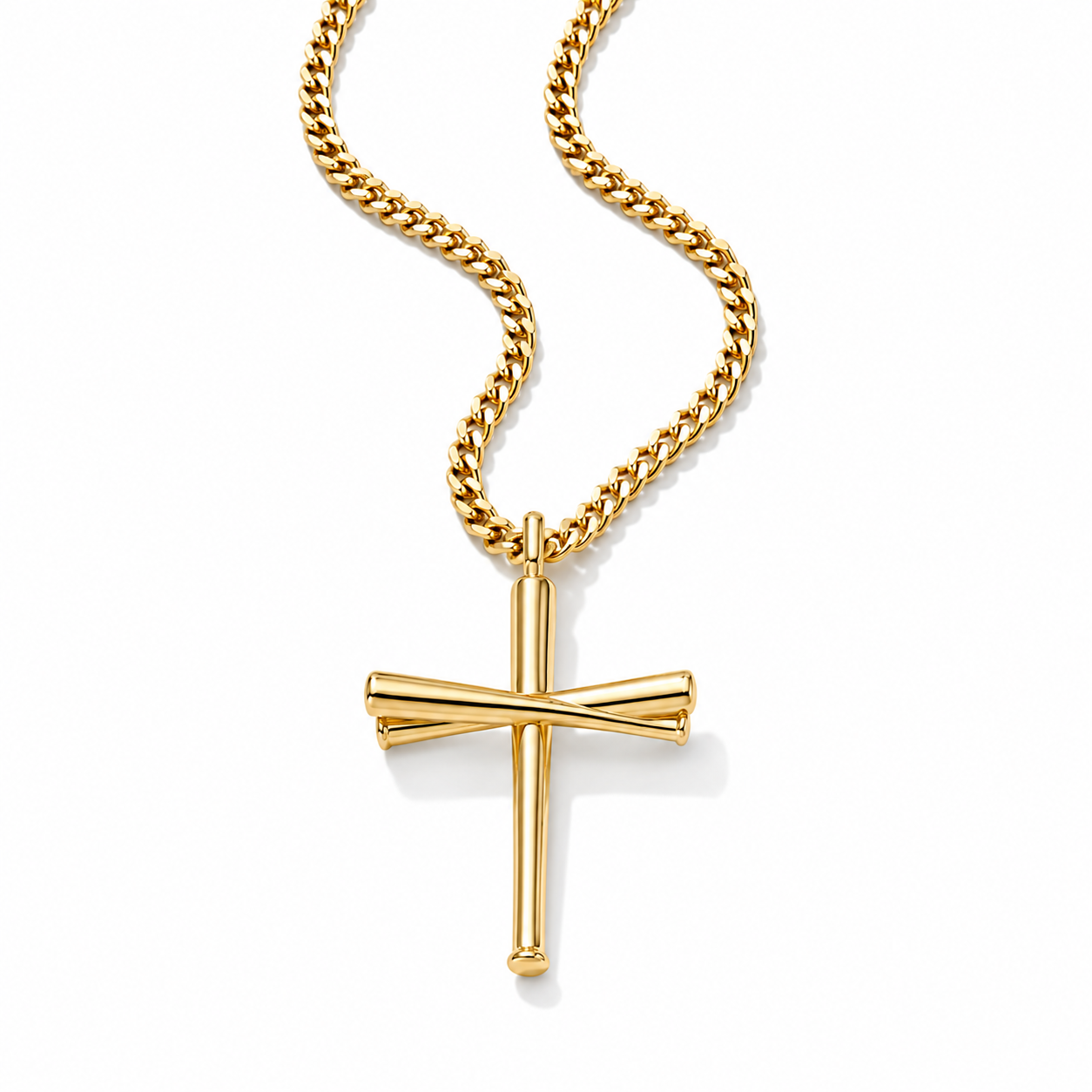 Original Baseball Bat Cross Necklace