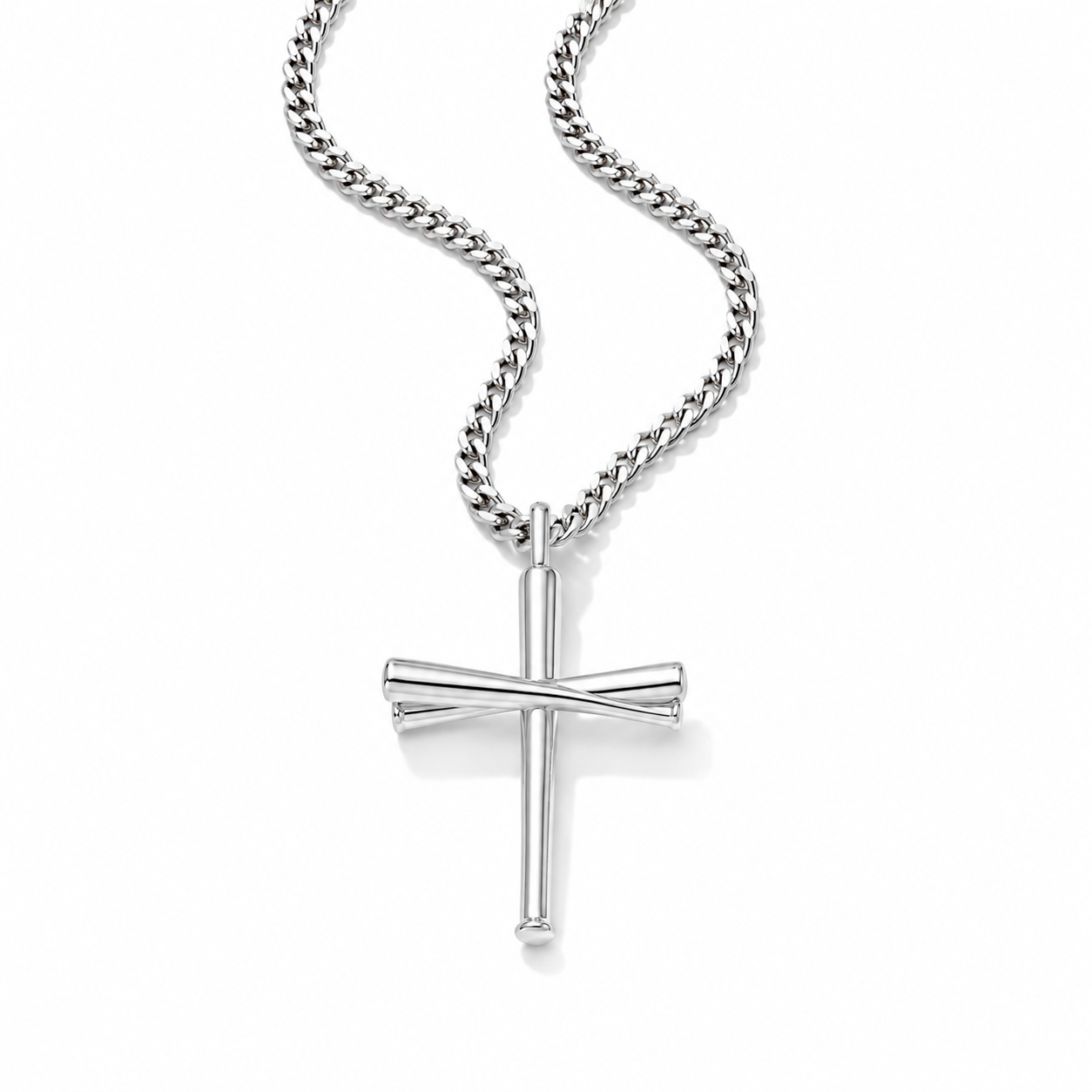 Original Baseball Bat Cross Necklace