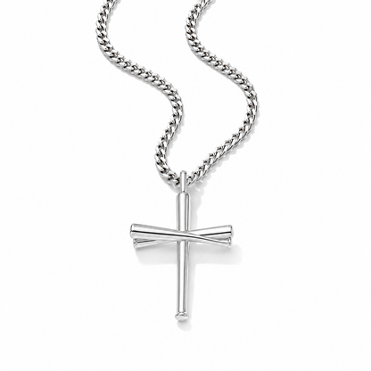 Original Baseball Bat Cross Necklace