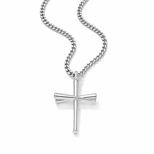 Original Baseball Bat Cross Necklace