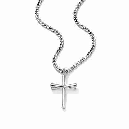 Baseball Bat Cross Necklace (Youth)