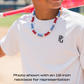 Blackout Iced Out Baseball Bead Necklace | Black
