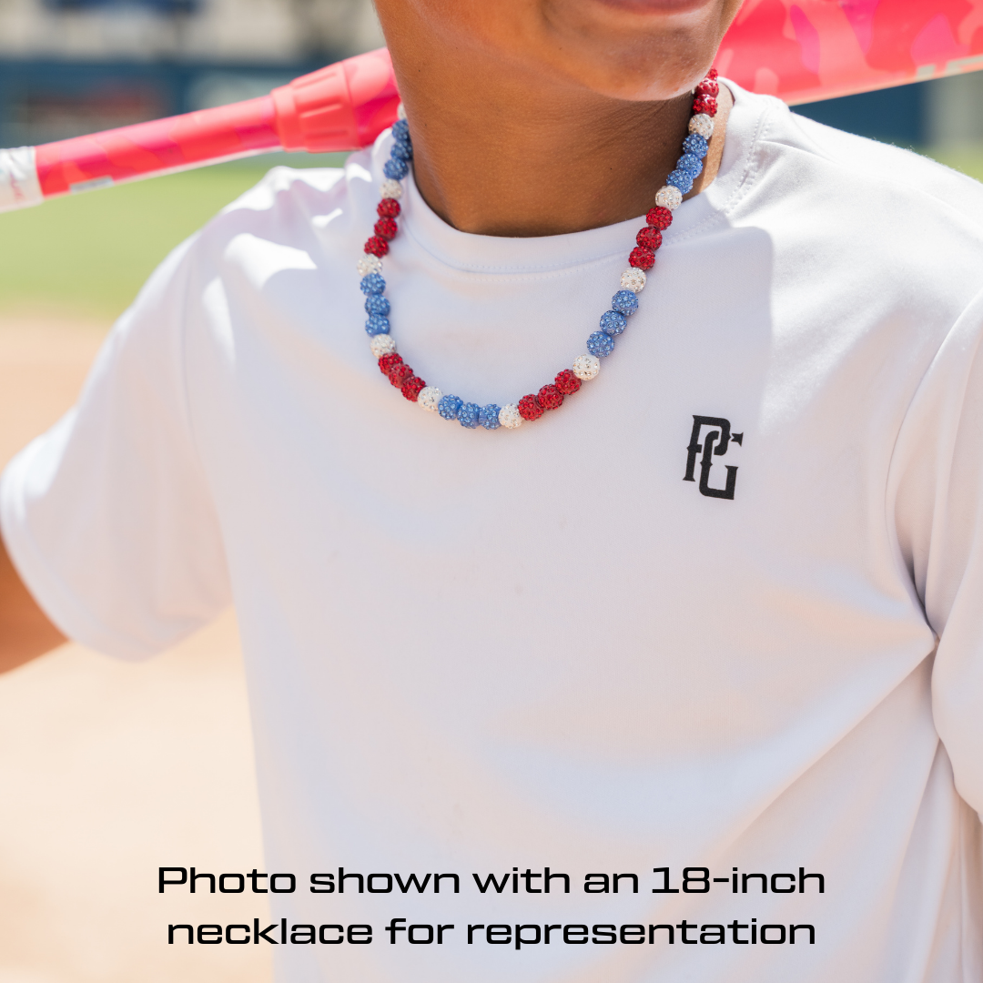 Banana Yellow Iced Out Baseball Bead Necklace