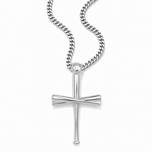 2.0 Baseball Bat Cross Necklace