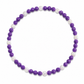 Dinger Iced Out Baseball Bead Necklace | Purple & White