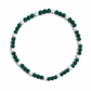Green Monster Iced Out Baseball Bead Necklace | Green & White