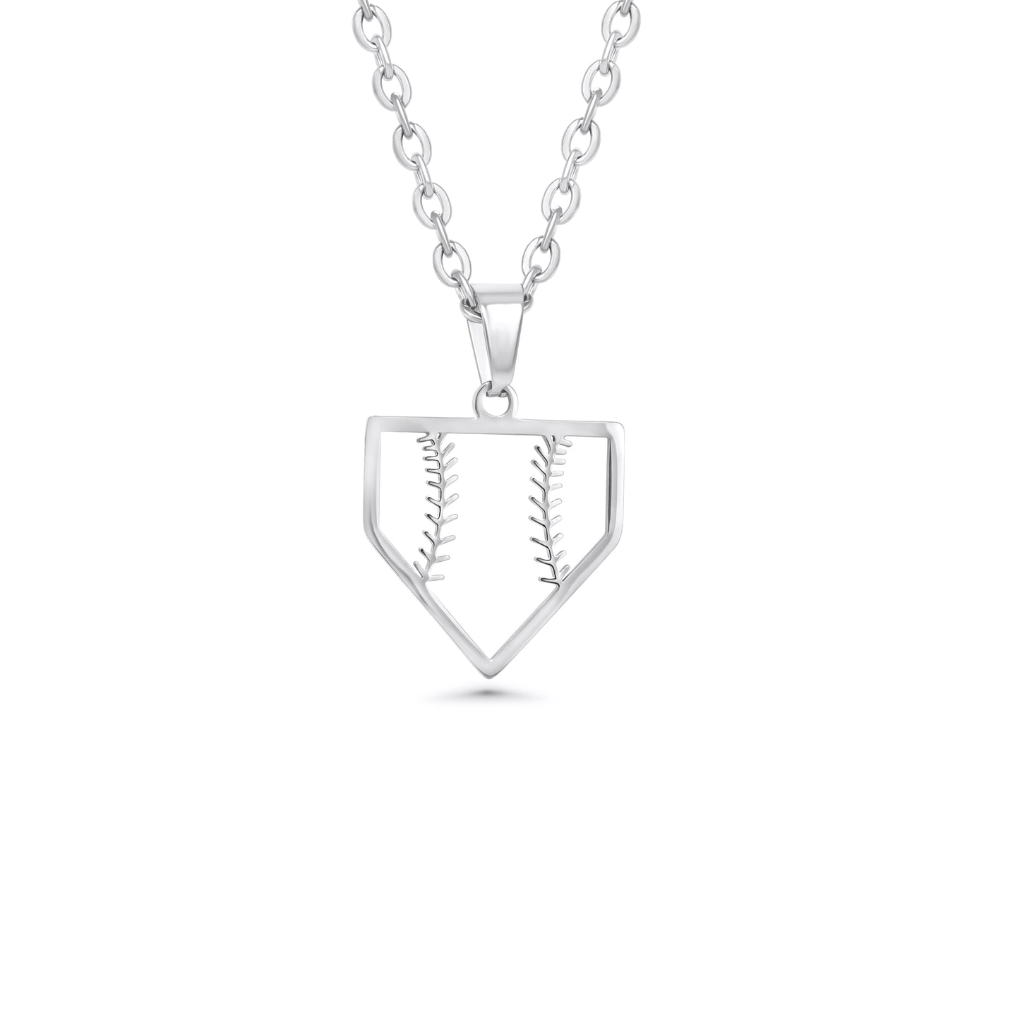 Home Plate Baseball Necklace