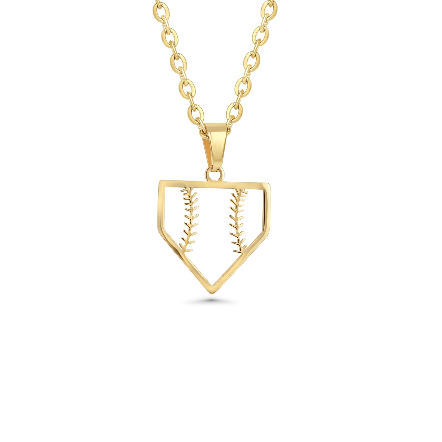Home Plate Baseball Necklace