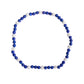 Orbit Iced Out Baseball Bead Necklace | Dark Blue & White