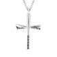 Color Grip Baseball Bat Cross Necklace