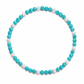 Royal Slugger Iced Out Baseball Bead Necklace | Light Blue & White