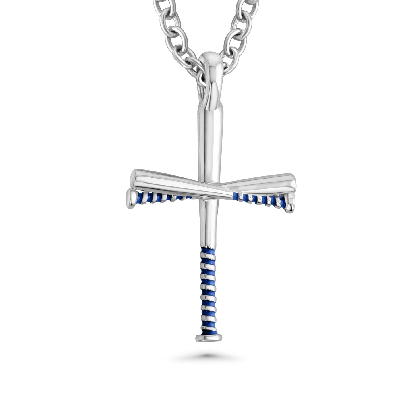 Color Grip Baseball Bat Cross Necklace