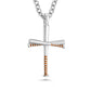 Color Grip Baseball Bat Cross Necklace