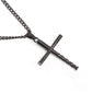 Black Grip Bat Cross Necklace