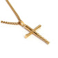 Golden Grip Bat Cross Necklace