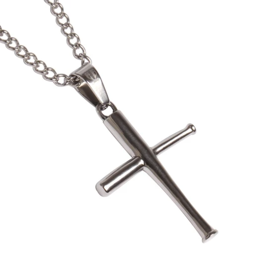 Stainless Bat Cross Necklace