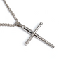 Stainless Grip Bat Cross Necklace